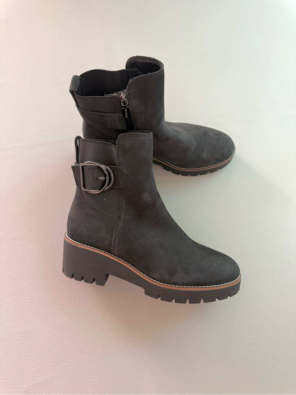 Blondo Dakota Black Moto Boots Nubuck Leather & Waterproof size 9.5 Women
